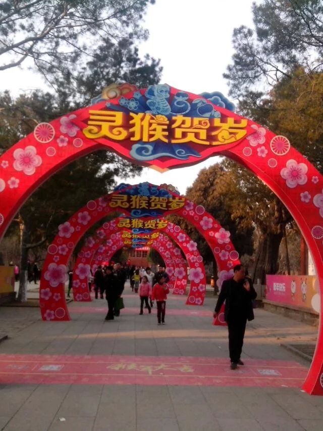 新年送祝福：岱庙南门的金猴献瑞，灵猴贺岁通道